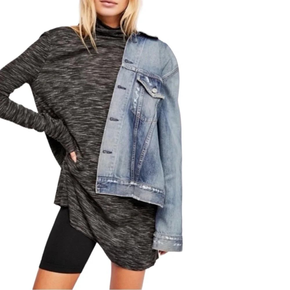FREE PEOPLE We The Free Stone Cold Turtleneck Tunic Top. Size‎ XS
